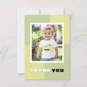 ワイルドワンの1歳の誕生日 サンキューカード (正面)