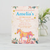 ワイルドワンの1歳の誕生日 招待状 (スタンド正面)