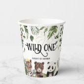 ワイルドワンの1歳の誕生日 | King of Things Crown 紙コップ (正面)