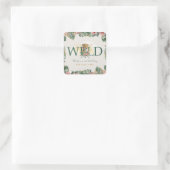 ワイルドワンアニマルゲパール男の赤ちゃん1st誕生日 スクエアシール (バッグ)