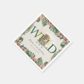 ワイルドワンアニマルゲパール男の赤ちゃん1st誕生日 スタンダードカクテルナプキン (角)