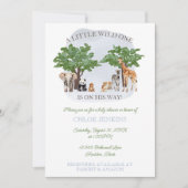 ワイルドワンアニマルサファリベイビーシャワー招待状 招待状 (正面)