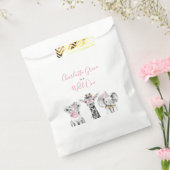 ワイルドワンアニマルサファリ白黒ピンク誕生日 フェイバーバッグ (封をした状態)