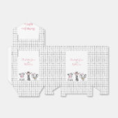 ワイルドワンアニマルサファリ白黒ピンク誕生日 フェイバーボックス (折り畳みなし)