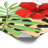 ワイルドワンアニマルプリント第1誕生日マイルストーンのサイン ポスター (角)