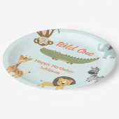 ワイルドワンアフリカンサファリ動物1歳 ペーパープレート (アングル)