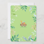 ワイルドワンウォーターカラーサファリアニマルズ1st誕生日 招待状 (裏面)