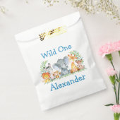 ワイルドワンウォーターカラーサファリ動物1st誕生日 フェイバーバッグ (封をした状態)