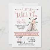 ワイルドワンウォーターカラーベビーシャワー招待状 招待状 (正面)