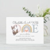 ワイルドワンウォーターカラーレインボーガールズファースト誕生日 招待状 (スタンド正面)