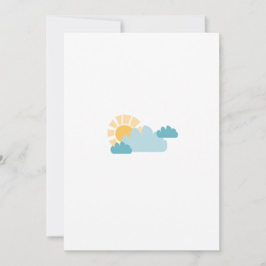 ワイルドワンウッドランドかわいい動物サファリ赤ちゃんシャワー 招待状 (裏面)