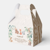 ワイルドワンウッドランドの赤ちゃんシャワーお菓子の箱 フェイバーボックス (裏面サイド)