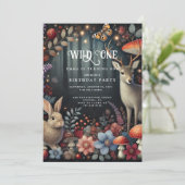 ワイルドワンウッドランドアニマルズガール1st誕生日 招待状 (スタンド正面)