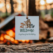 ワイルドワンウッドランドアニマルファースト誕生日 フェイバータグ