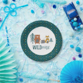 ワイルドワンウッドランドアニマルファースト誕生日 ペーパープレート (パーティー)