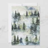 ワイルドワンウッドランドアニマルファースト誕生日 招待状 (裏面)