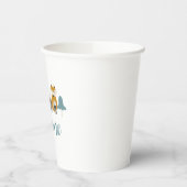 ワイルドワンウッドランドアニマルファースト誕生日 紙コップ (左)