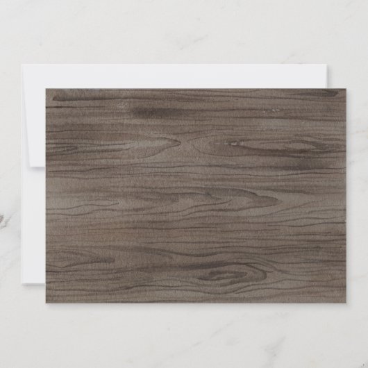 ワイルドワンウッドランドトライバル動物の誕生日写真 招待状 (裏面)