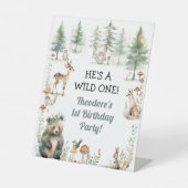 ワイルドワンウッドランドフォレストベアーシカ1歳の誕生日 台座サイン (正面)