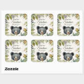 ワイルドワンウッドランドベアーバースデーパーティー スクエアシール (シート)