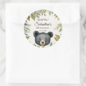 ワイルドワンウッドランドベアーバースデーパーティー ラウンドシール (バッグ)