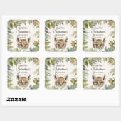 ワイルドワンウッドランドボブキャットバースデーパーティー スクエアシール (シート)