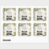 ワイルドワンウッドランドラクーンバースデーパーティー スクエアシール (シート)