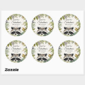 ワイルドワンウッドランドラクーンバースデーパーティー ラウンドシール (シート)