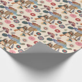 ワイルドワンウッドランド動物パートウェアのカスタマイズ ラッピングペーパー (角)