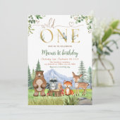 ワイルドワンウッドランド生き物バースデーパーティー 招待状 (スタンド正面)