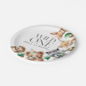 ワイルドワンウッドランド1歳の誕生日 ペーパープレート (アングル)