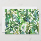 ワイルドワンエキゾチック動物誕生日招待状 カード (裏面)