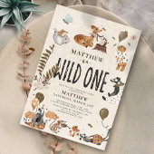 ワイルドワンエンチャントウッドランドボーイ1st誕生日 招待状
