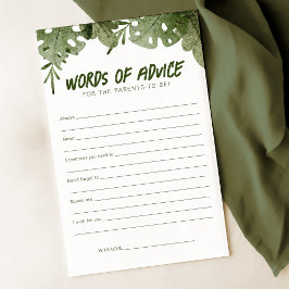 ワイルドワンオンザウェイサファリベビーアドバイスカード