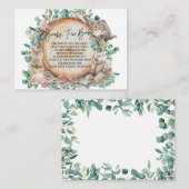 ワイルドワンオーストラリア動物可愛い本ベビー エンクロージャーカード (正面/裏面)