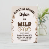 ワイルドワンカウボーイ誕生日招待状 招待状 (スタンド正面)