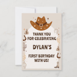 ワイルドワンカウボーイ誕生日 サンキューカード