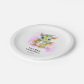 ワイルドワンカワイイベビードラゴンフェアリータリー1歳の誕生日 ペーパープレート (アングル)