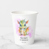 ワイルドワンカワイイベビードラゴンフェアリータリー1歳の誕生日 紙コップ (正面)