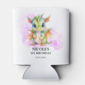 ワイルドワンカワイイベビードラゴンフェアリータリー1歳の誕生日 缶クーラー (裏面)
