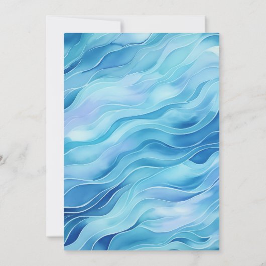 ワイルドワンカワイイベビー海のオッターインウォーター1st誕生日 招待状 (裏面)