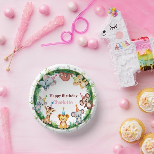 ワイルドワンカワイイ動物バルーンボーイ誕生日パーティー ペーパーボウル (パーティー)