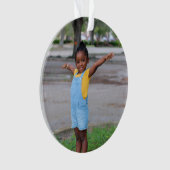 ワイルドワンカワイイ子猫パーソナライズされた画像 オーナメント (正面)