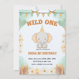 ワイルドワンカワイゾウ1歳招待状 招待状