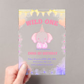 ワイルドワンカワイゾウ1歳 アクリル招待状 (インサイチュ (ポータブル))