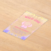 ワイルドワンカワイゾウ1歳 アクリル招待状 (レイダウン)