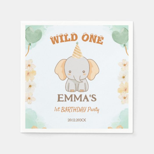 ワイルドワンカワイゾウ1歳 スタンダードカクテルナプキン (正面)