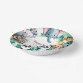 ワイルドワンカワイトジャングル動物の子どもの誕生日 ペーパーボウル (傾斜あり)