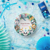 ワイルドワンカワイトジャングル動物の子どもの誕生日 ペーパーボウル (パーティー)