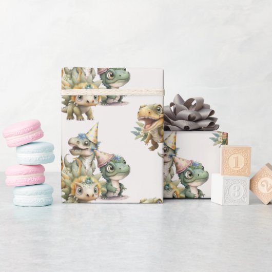 ワイルドワンカワイトビアンバースデーパーティー ラッピングペーパー (ベビーシャワー)